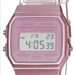 Casio Quartz Watch with Resin Strap, Pink